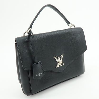 Louis Vuitton Lockme Ever Leather, Black, Leather, Handbag