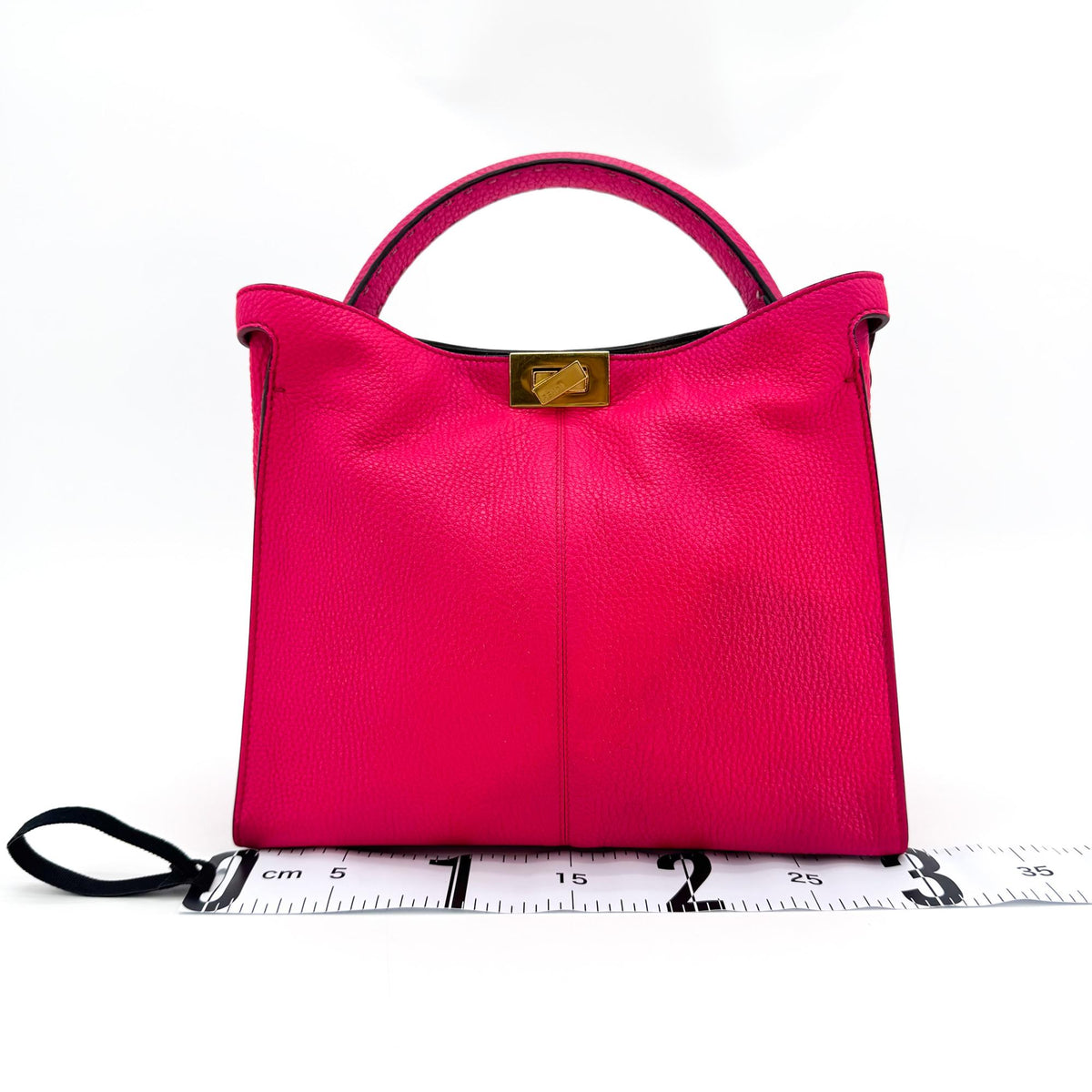 Fendi Selleria Peekaboo Essentially Leather, Pink, Leather, Handbag