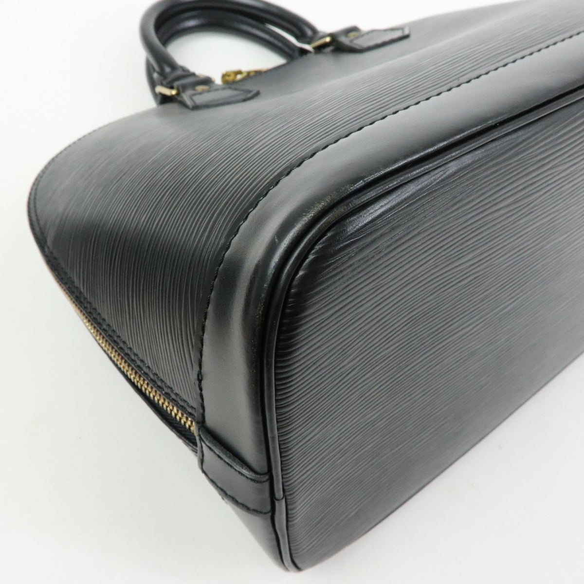Louis Vuitton Alma Epi Leather, Black, Leather, Handbag