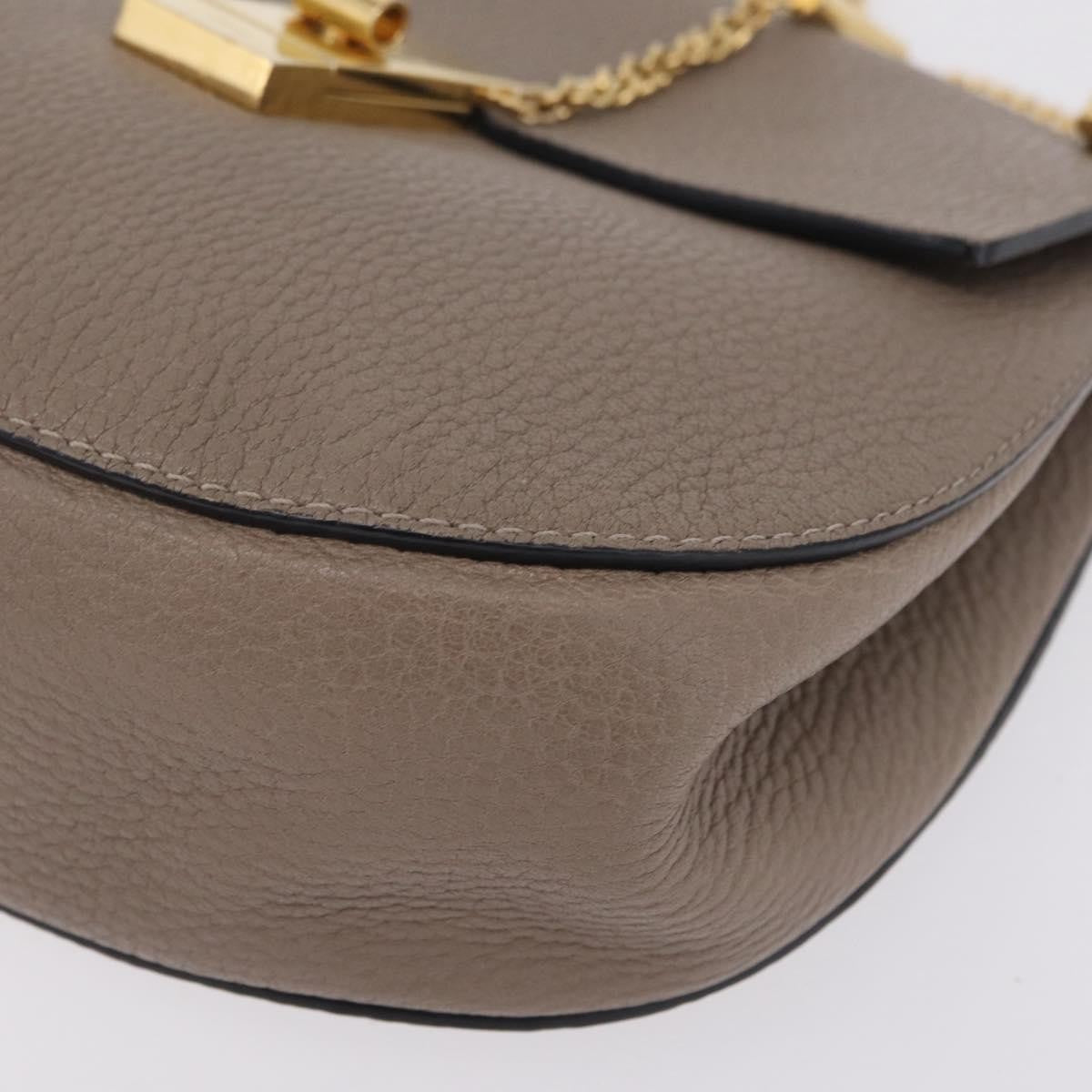 Chloe Drew Leather, Beige, Leather, Crossbody Bag