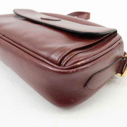 Cartier Must de Cartier Leather, Burgundy, Leather, Shoulder Bag