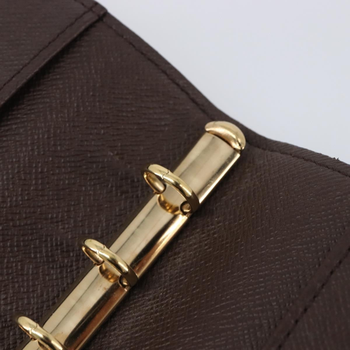 Louis Vuitton Ring Agenda Cover Damier, Brown, Canvas, Briefcase