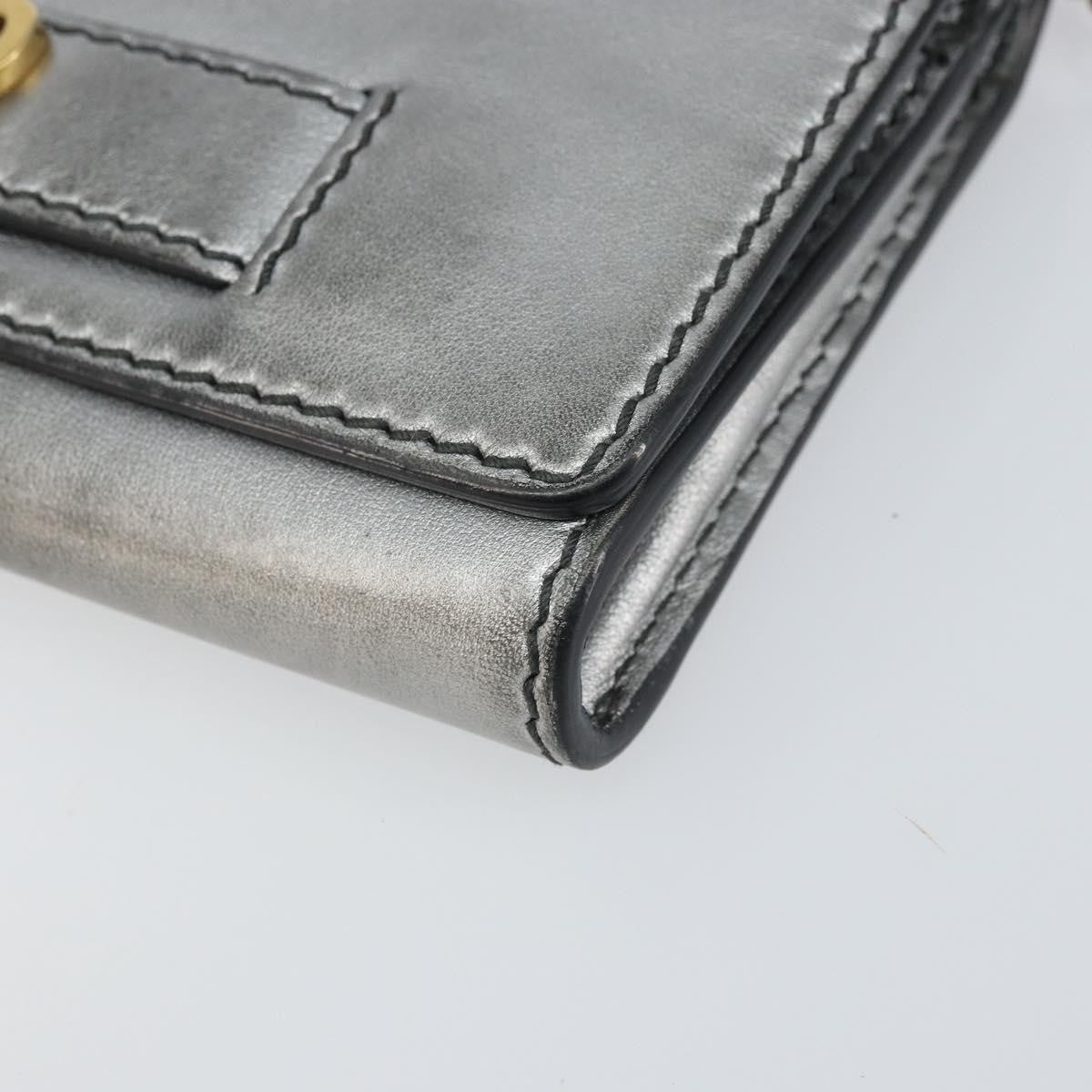 Christian Dior J'Adior Croisiere Chain Leather, Silver, Leather, Clutch