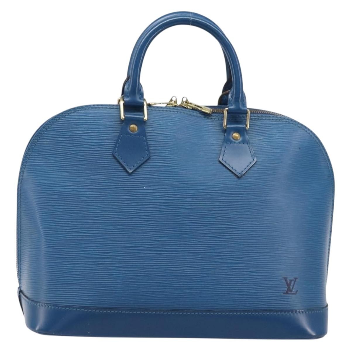 Louis Vuitton Alma Epi Leather, Blue, Leather, Handbag