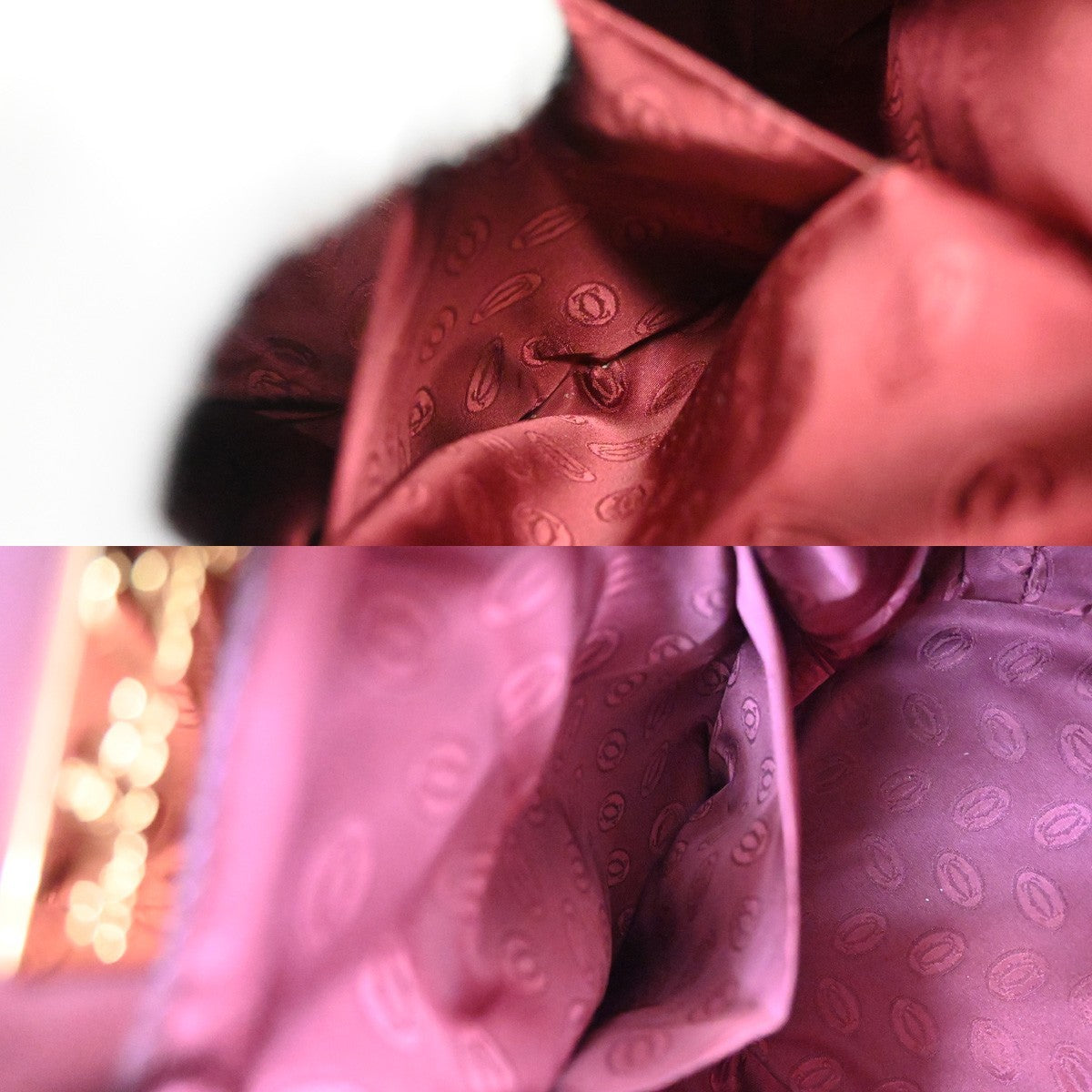 Cartier Must de cartier Leather, Burgundy, Leather, Shoulder Bag