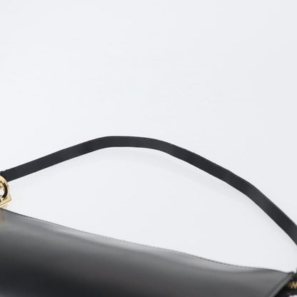 Salvatore Ferragamo Gancini Leather, Black, Leather, Crossbody Bag