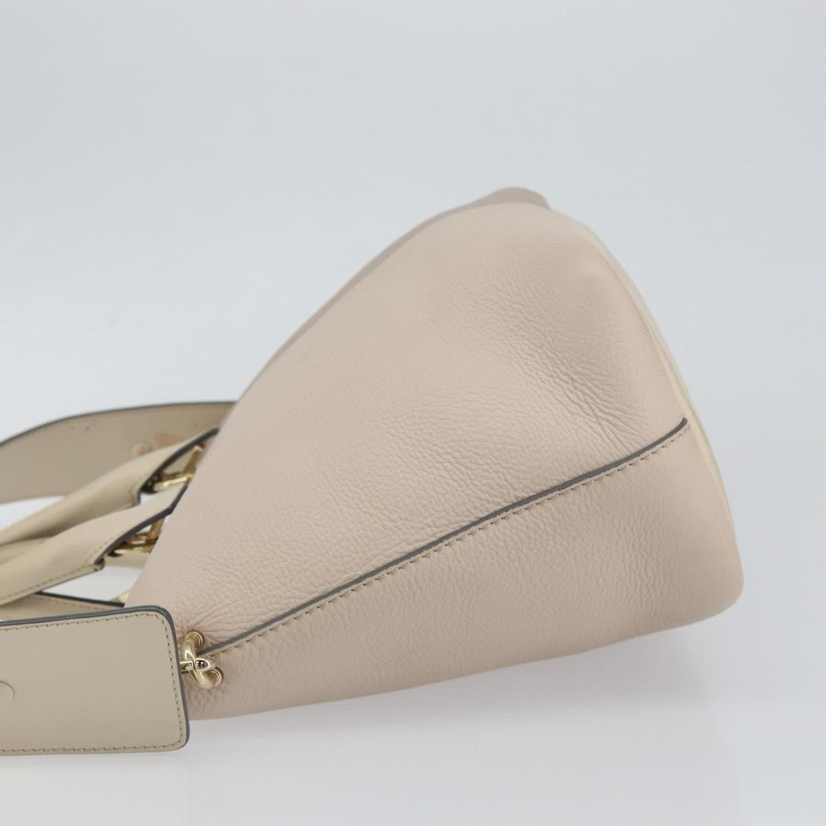 Chloe Bicolor Baylee Satchel Leather, Gray, Leather, Handbag