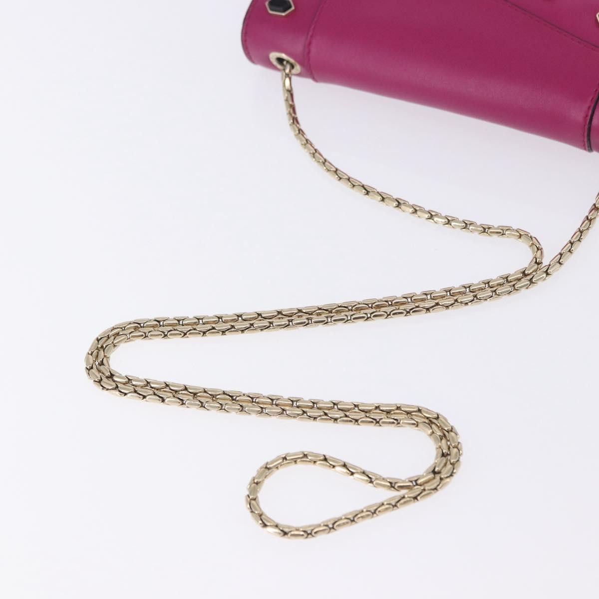 Bvlgari Serpenti Forever Embellished Leather, Pink, Leather, Shoulder Bag