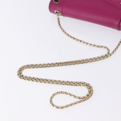 Bvlgari Serpenti Forever Embellished Leather, Pink, Leather, Shoulder Bag