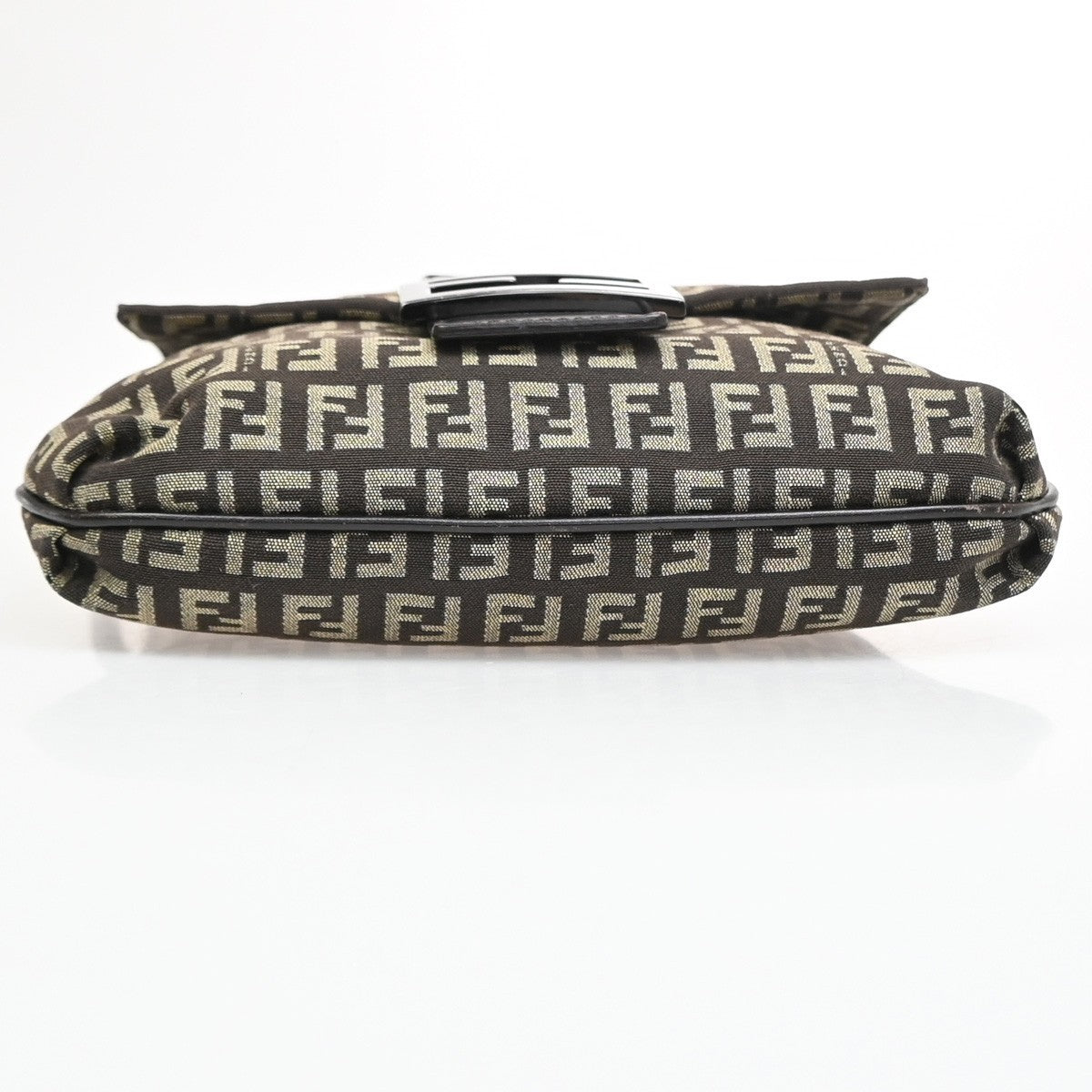 Fendi Vintage Flap Zucchino Canvas, Brown, Canvas, Crossbody Bag