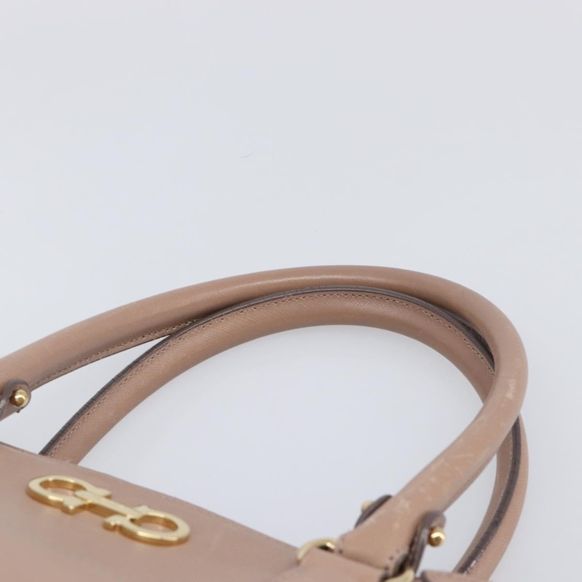 Salvatore Ferragamo Batik Leather, Beige, Leather, Tote Bag