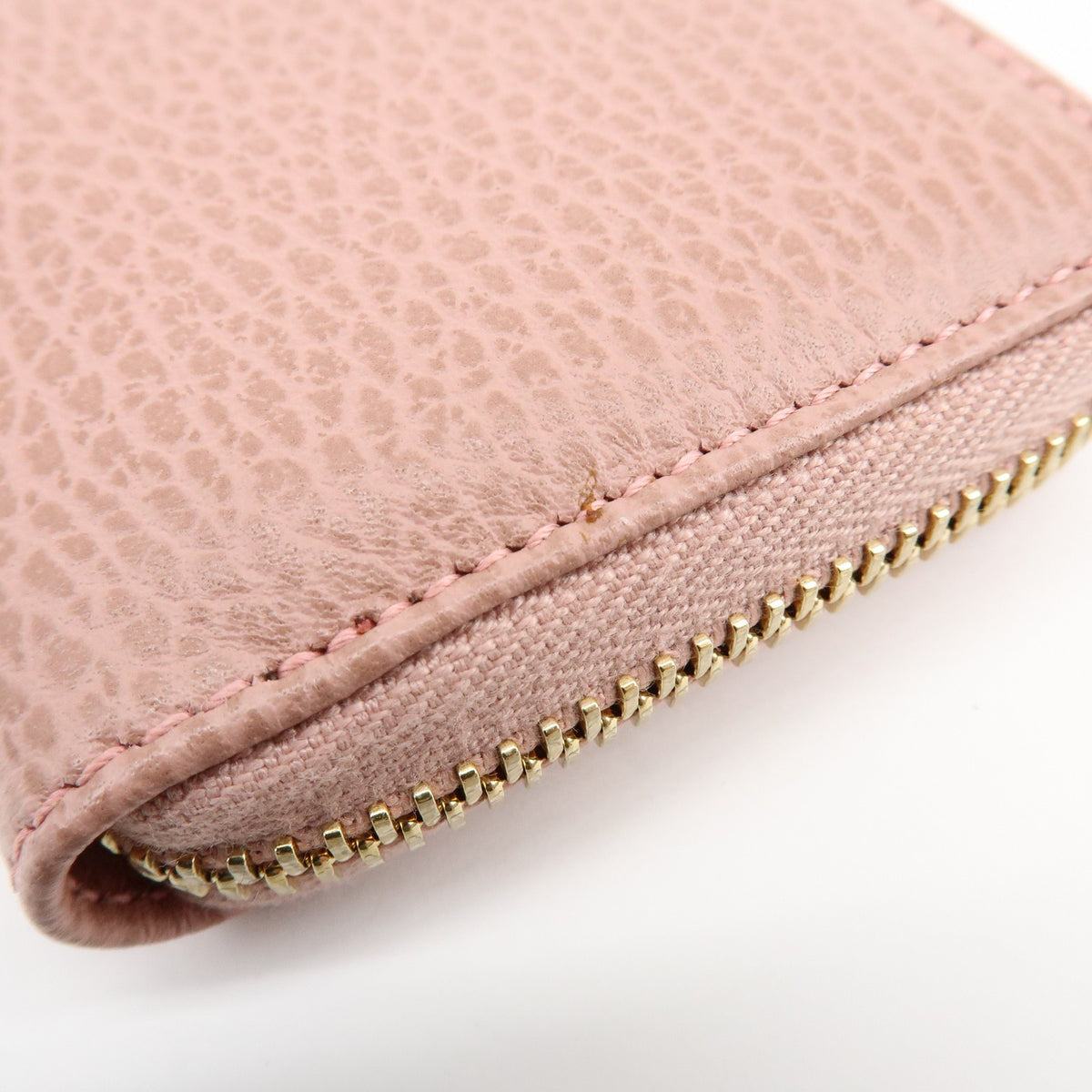 Gucci Swing Zip Around Leather, Pink, Leather, Wallet