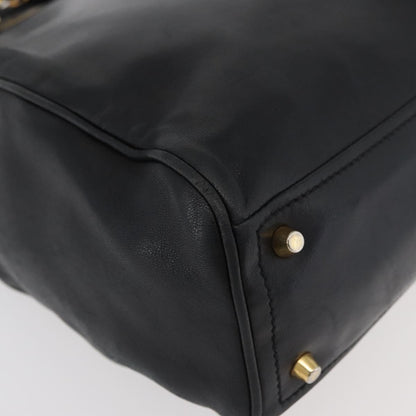 Prada Tote Leather, Black, Leather, Tote Bag