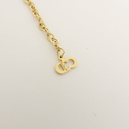 Christian Dior CD Heart Metal, Gold, Metal, Necklace