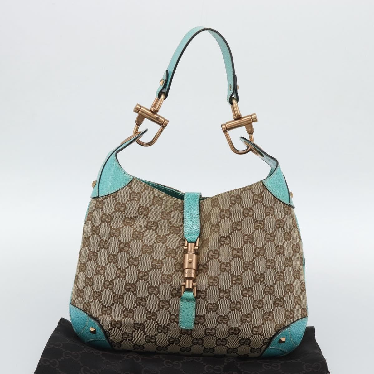Gucci Jackie Canvas, Brown, Canvas, Handbag