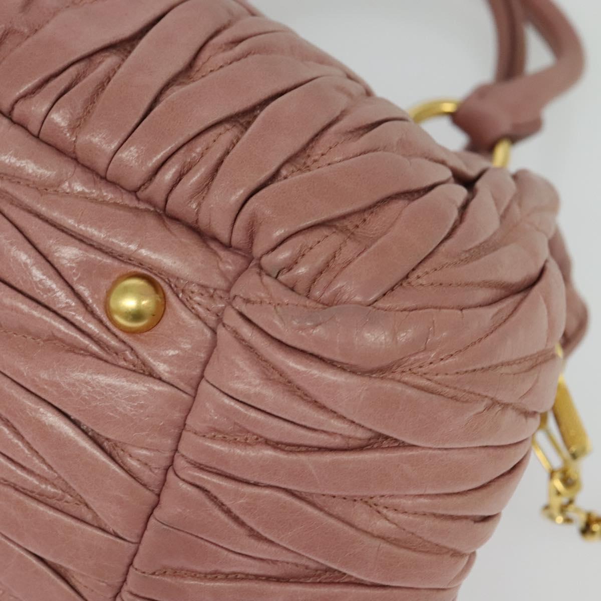 Miu Miu Madras Bowler Bag Matelasse Leather, PINK, LEATHER, Handbag