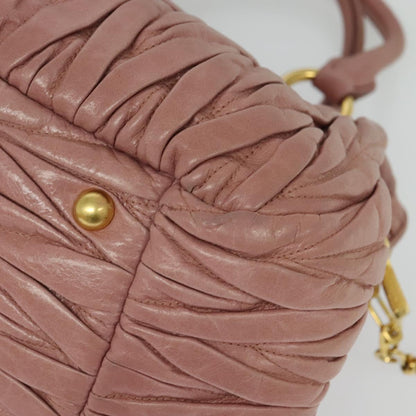 Miu Miu Madras Bowler Bag Matelasse Leather, PINK, LEATHER, Handbag