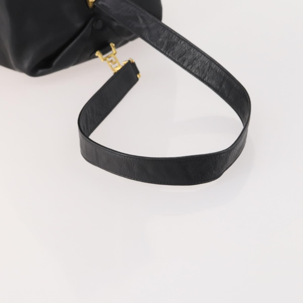 Versace Vintage Leather, Black, Leather, Shoulder Bag