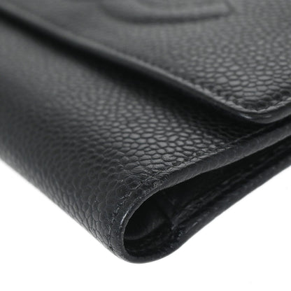 Chanel Timeless CC French Caviar, Black, Calfskin, Wallet