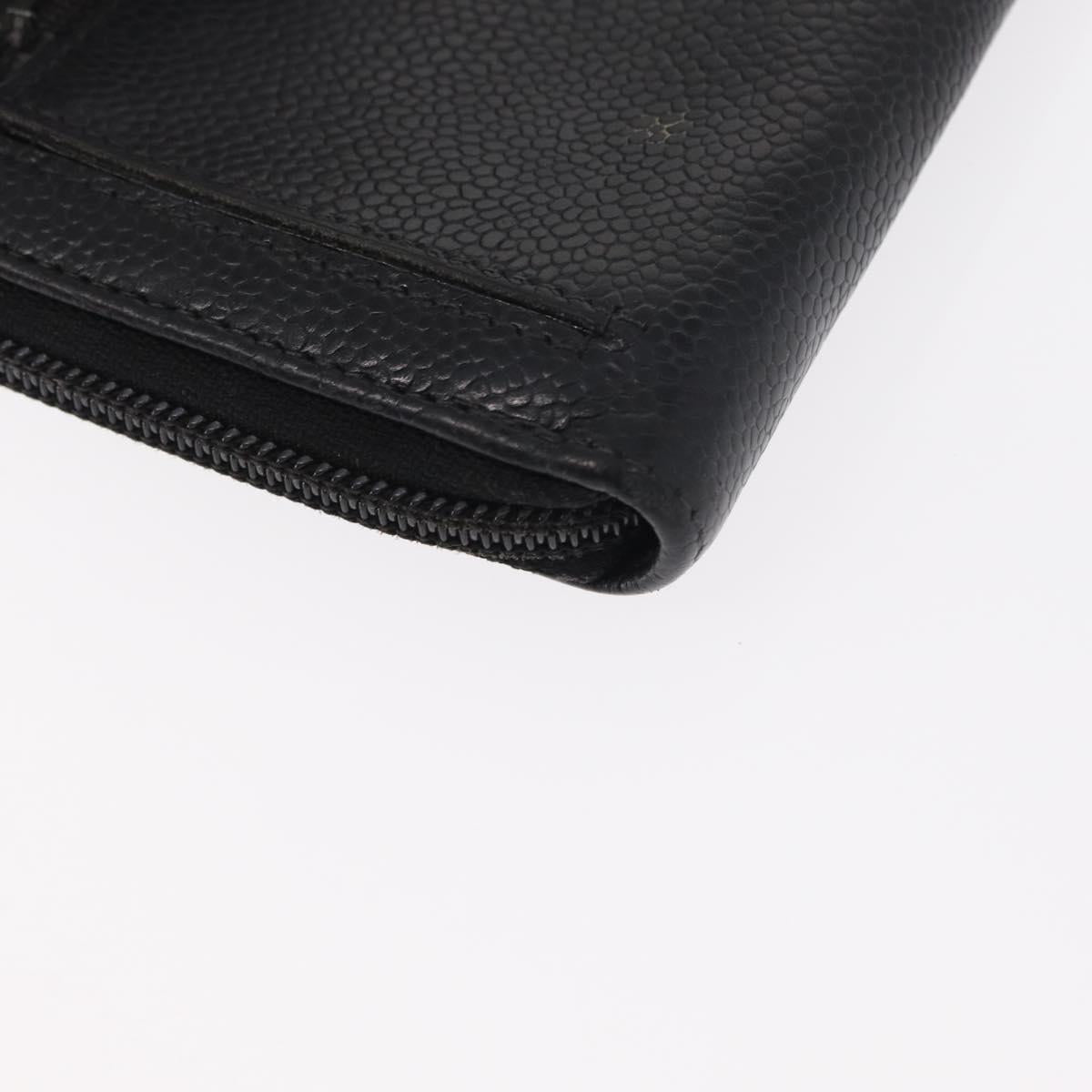 Chanel CC Zip Around Wallet Stitched Lambskin, BLACK, LEATHER, Wallets