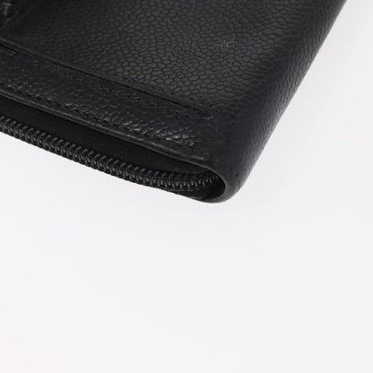 Chanel CC Zip Around Wallet Stitched Lambskin, BLACK, LEATHER, Wallets