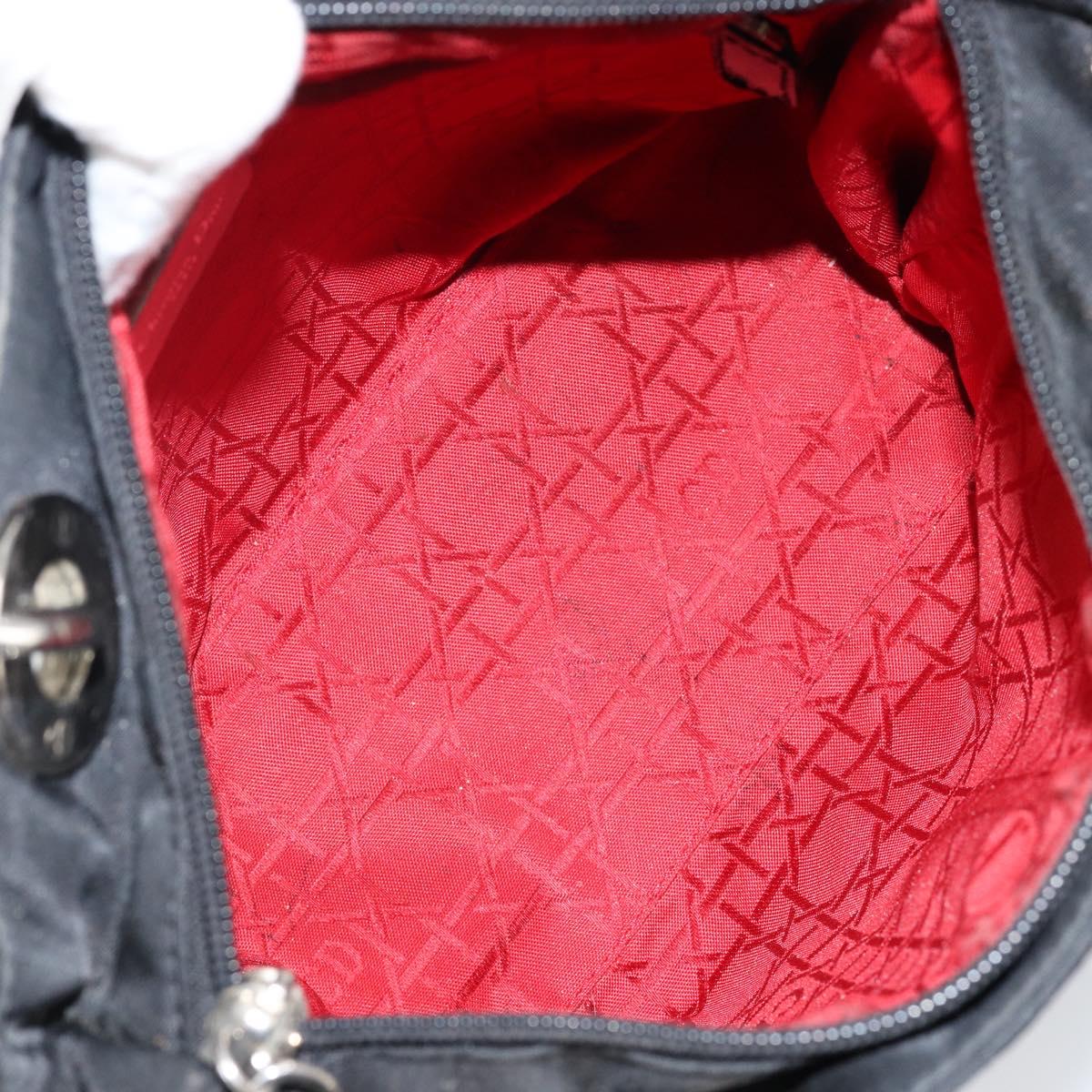 Christian Dior Vintage Lady Dior Bag Cannage Quilt Nylon, BLACK, NYLON, Handbag