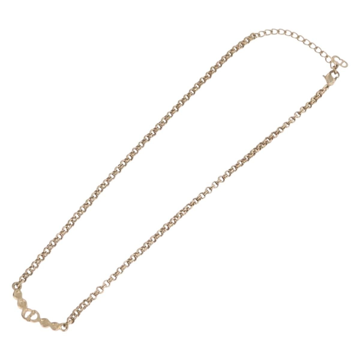 Christian Dior CD Pendant Metal, Gold, Metal, Necklace