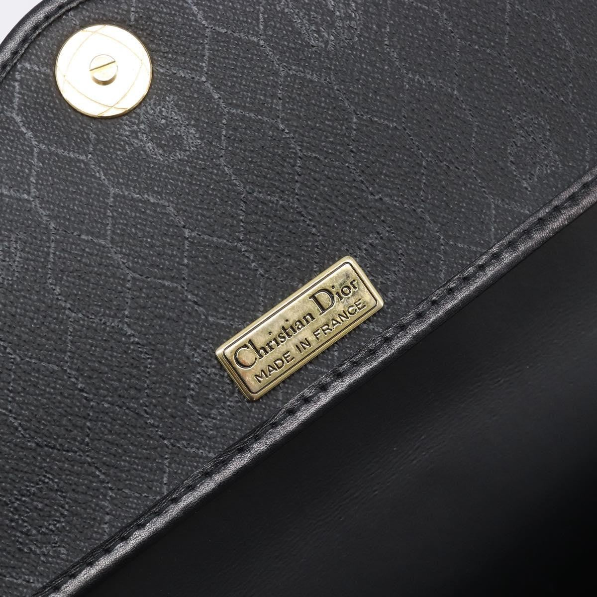 Christian Dior Vintage Honeycomb chain Canvas, Black, Canvas, Shoulder Bag