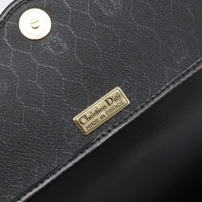 Christian Dior Vintage Honeycomb chain Canvas, Black, Canvas, Shoulder Bag