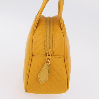 Saint Laurent Vintage Quilted Top Handle Bag Nylon, Yellow, Nylon, Handbag