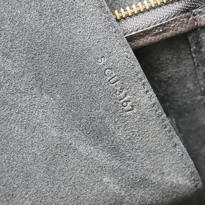 Celine Belt Leather, Gray, Leather, Handbag