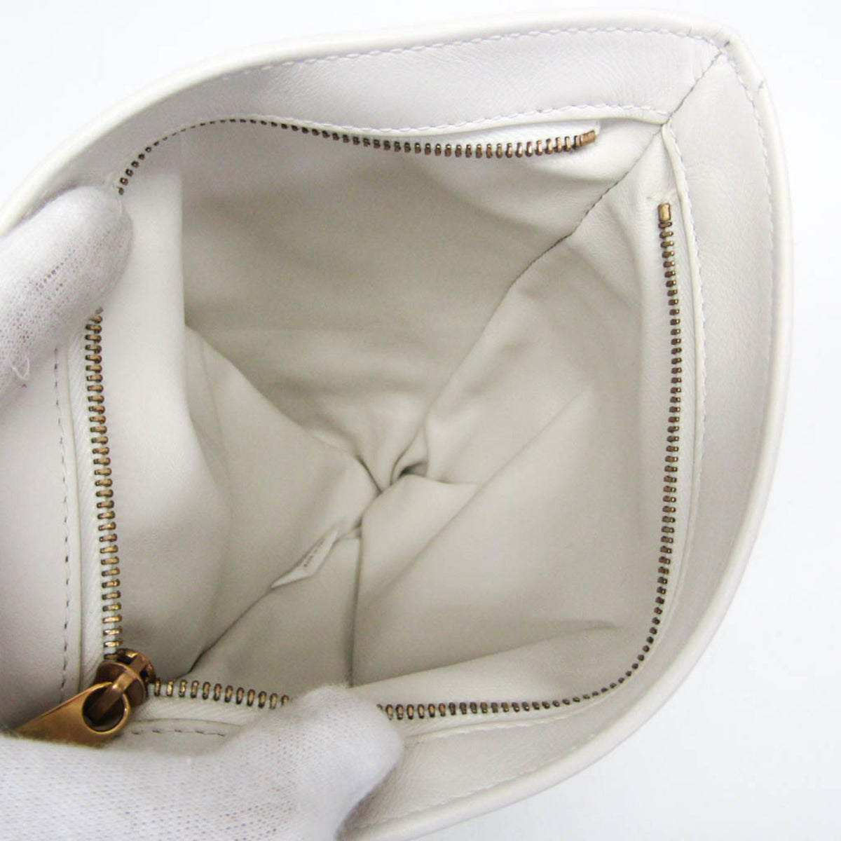 Bottega Veneta BV Twist Leather, White, Leather, Handbag