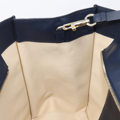 Valentino Garavani VLogo Convertible Shopper Leather, Navy, Leather, Tote Bag