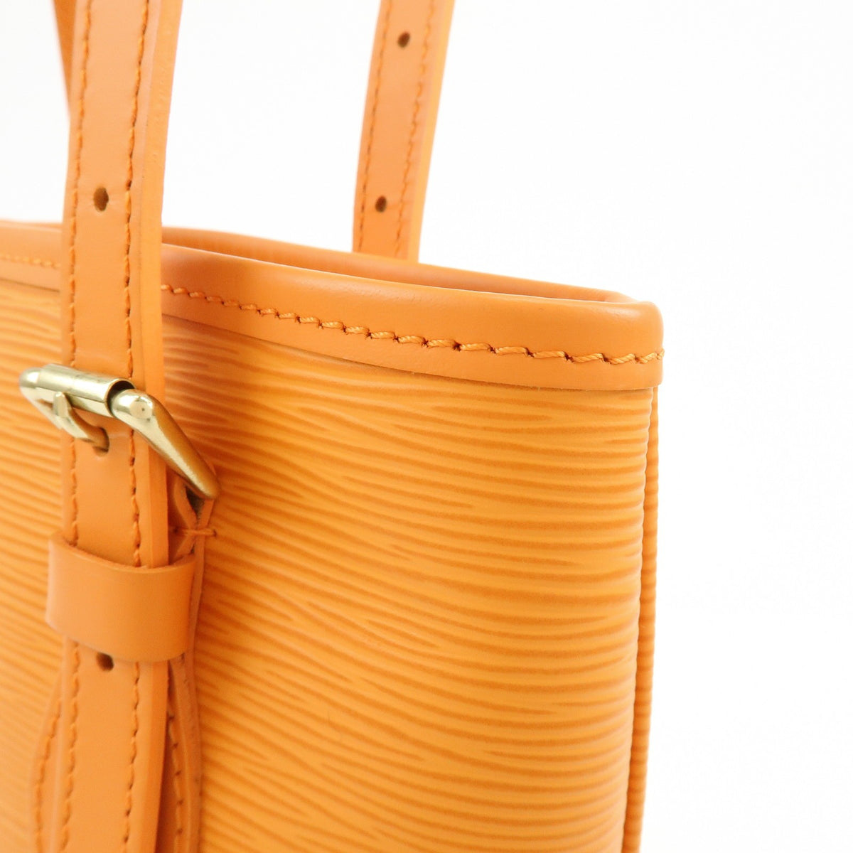 Louis Vuitton Petit Bucket Epi Leather, Orange, Leather, Handbag