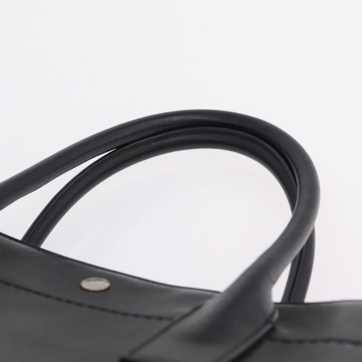 Saint Laurent Rive Gauche Shopper Embossed Leather, Black, Leather, Tote Bag
