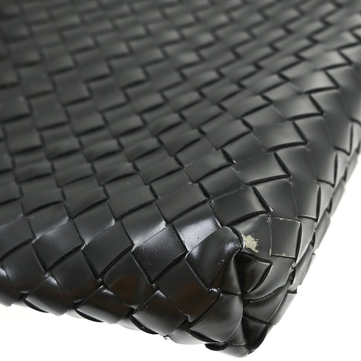 Bottega Veneta Intrecciato Shoulder Leather, Black, Leather, Shoulder Bag