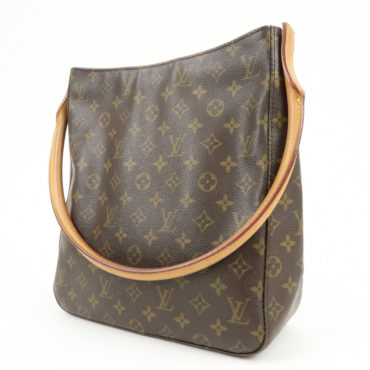 Louis Vuitton Looping Monogram Canvas, Brown, Canvas, Handbag