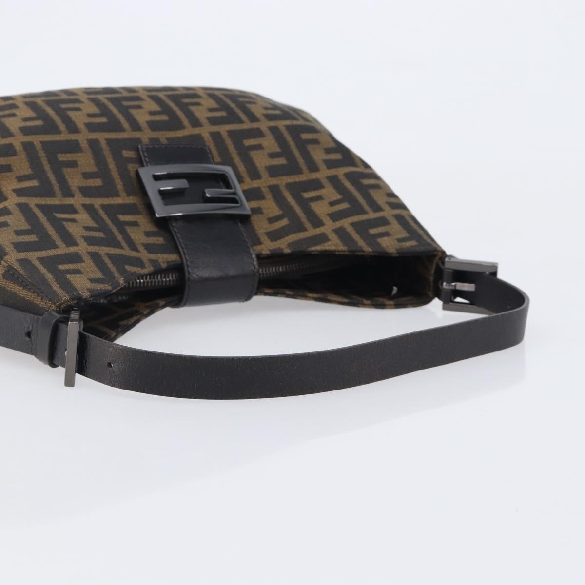 Fendi Vintage Pocket Zucca Canvas, Brown, Canvas, Shoulder Bag