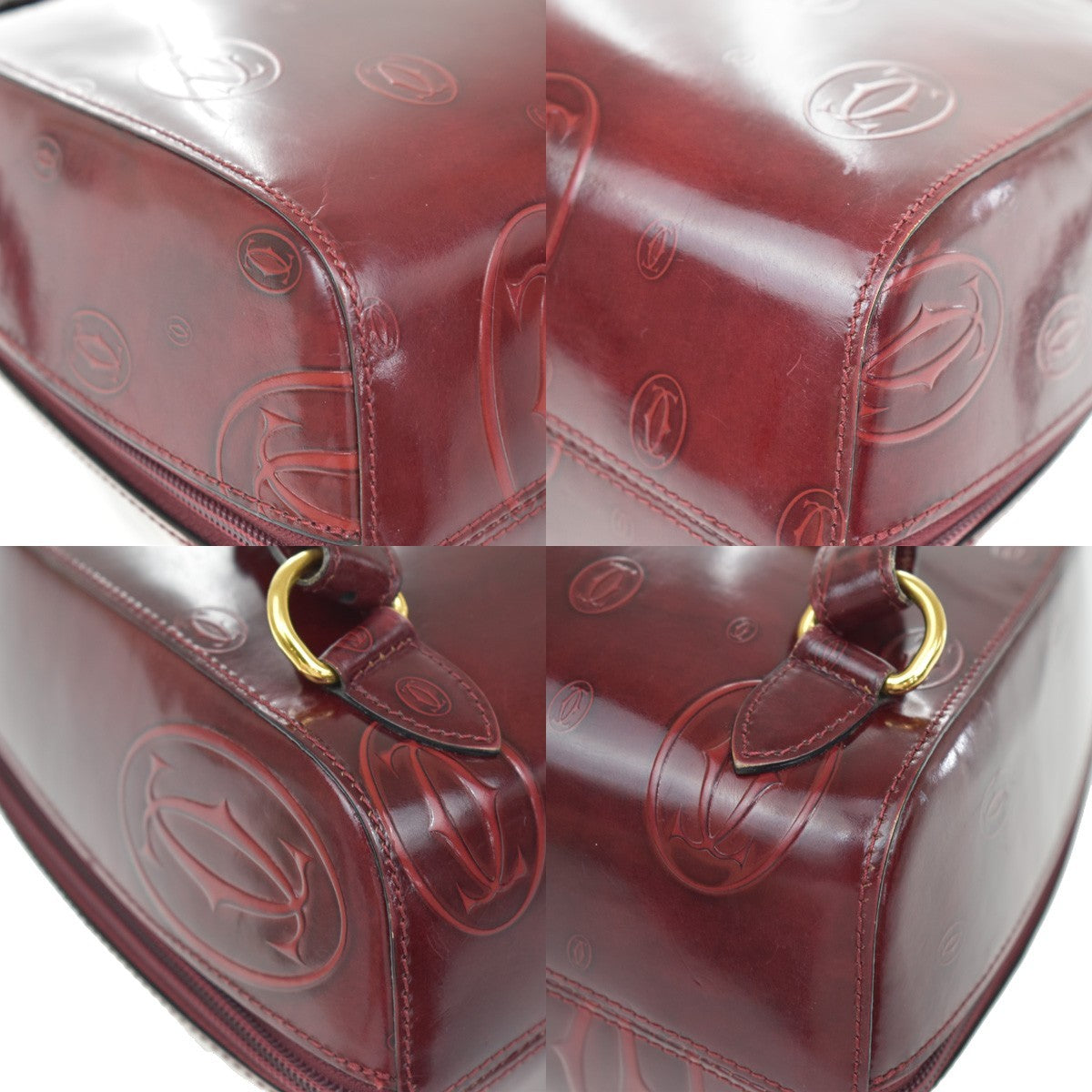 Cartier Happy birthday Patent leather, Burgundy, Patent Leather, Backpack