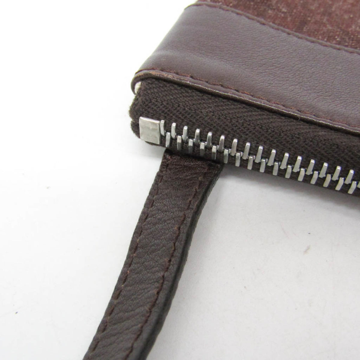 Bvlgari Logomania Canvas with Leather, Brown, Denim, Shoulder Bag