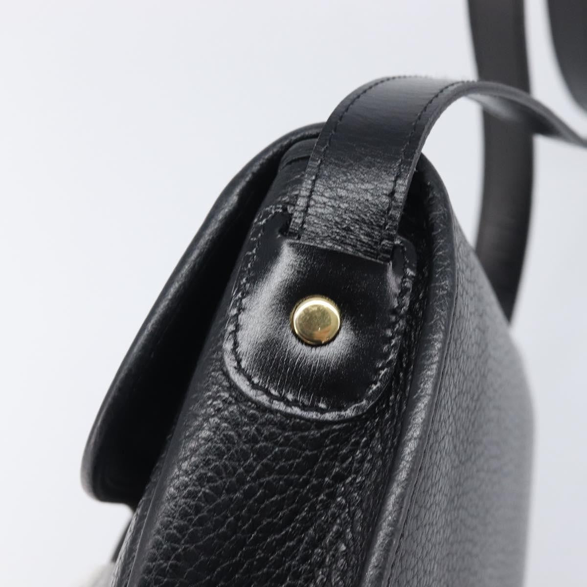 Christian Dior Vintage CD Flap Leather, Black, Leather, Shoulder Bag