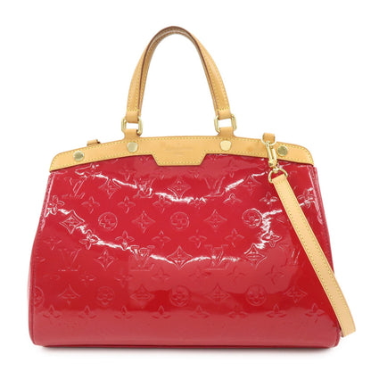 Louis Vuitton Brea Monogram Vernis, Red, Leather, Handbag