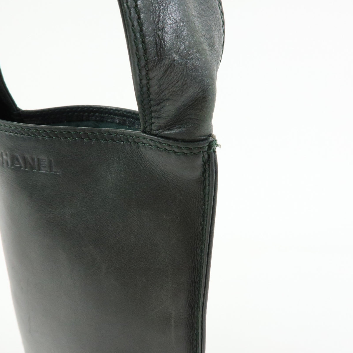 Chanel Flat CC Lambskin, Black, Leather, Backpack