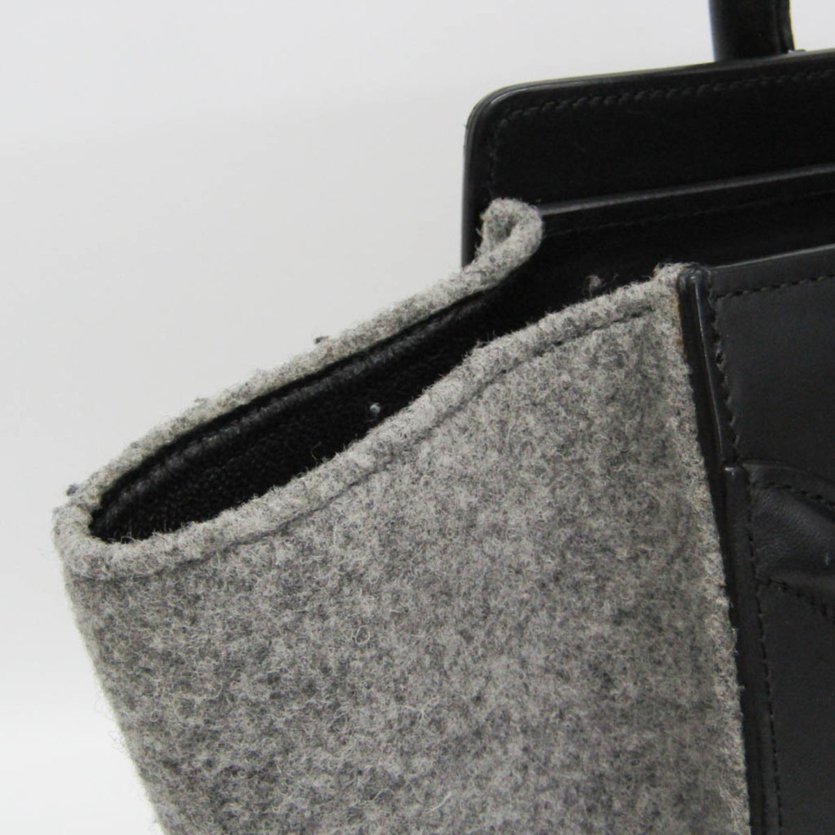 Celine Tricolor Luggage Felt, Multicolour, Leather, Handbag