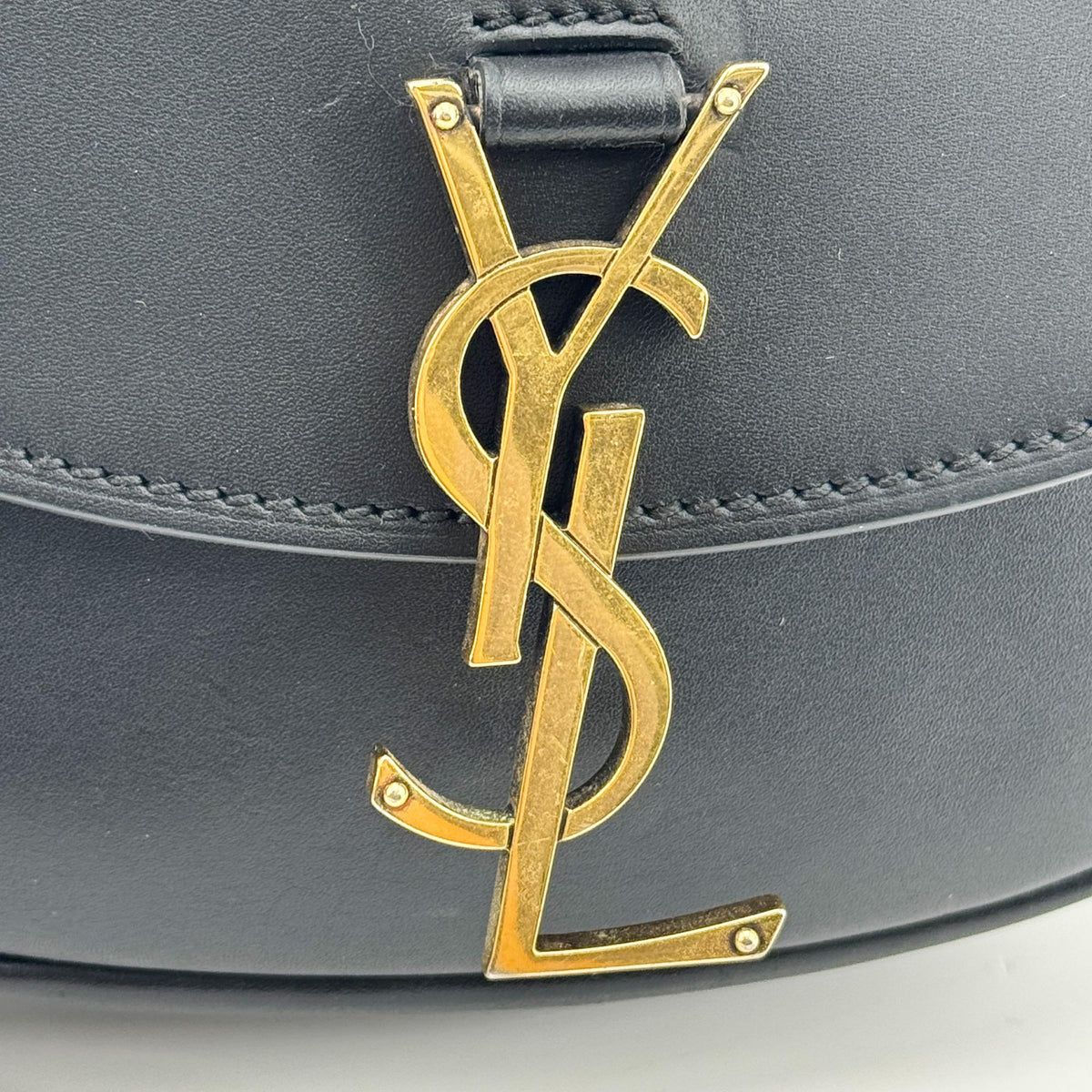 Saint Laurent Kaia Leather, Black, Leather, Shoulder Bag