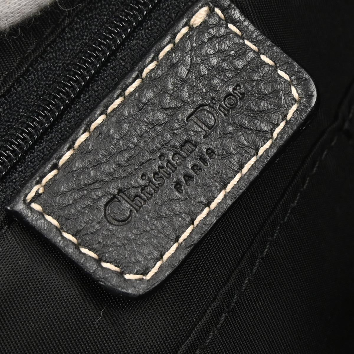 Christian Dior Vintage Leather, Black, Leather, Handbag