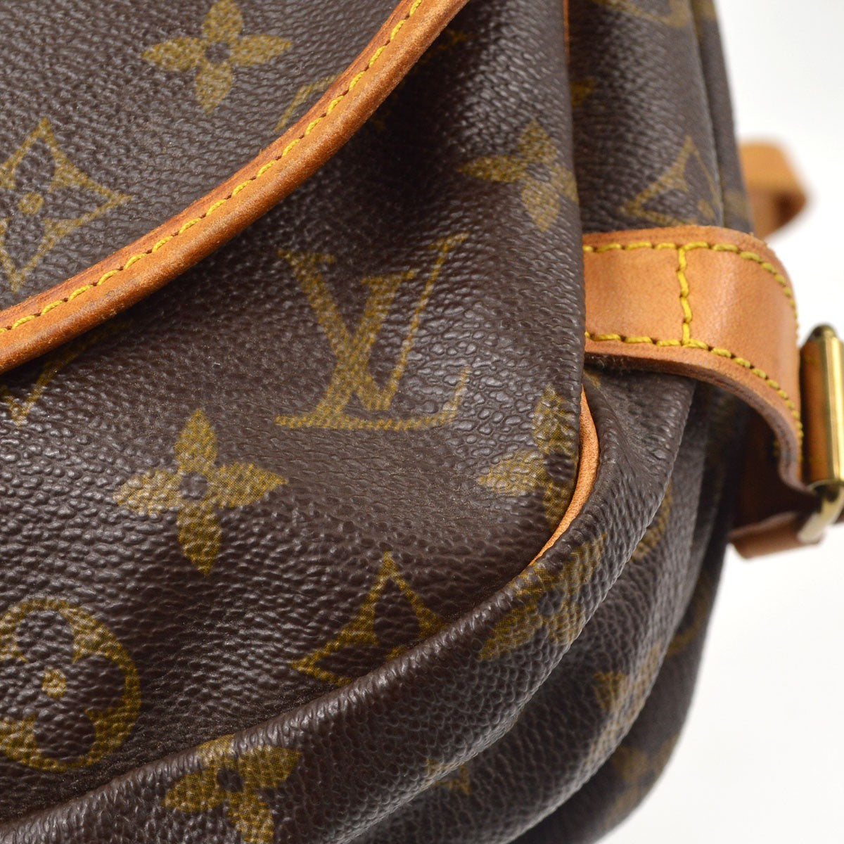 Louis Vuitton Saumur Monogram Canvas, Brown, Canvas, Handbag