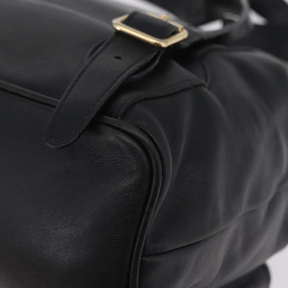 Gucci Vintage Bamboo Leather, Black, Leather, Backpack