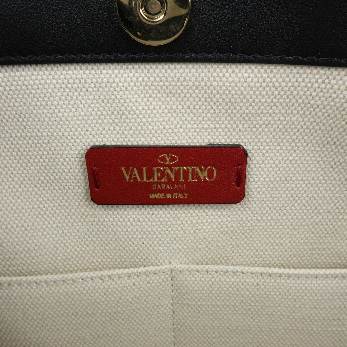 Valentino Garavani Grande Plage VLTN Canvas, Beige, Canvas, Tote Bag