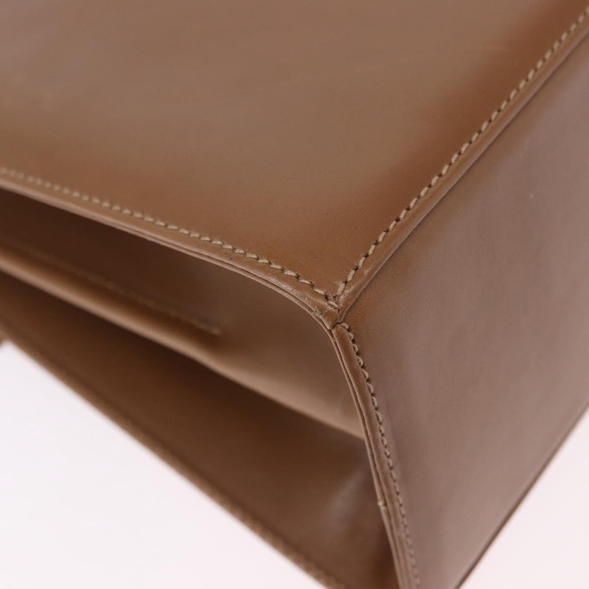 Salvatore Ferragamo Gancini Convertible Top Handle Leather, Brown, Leather, Handbag